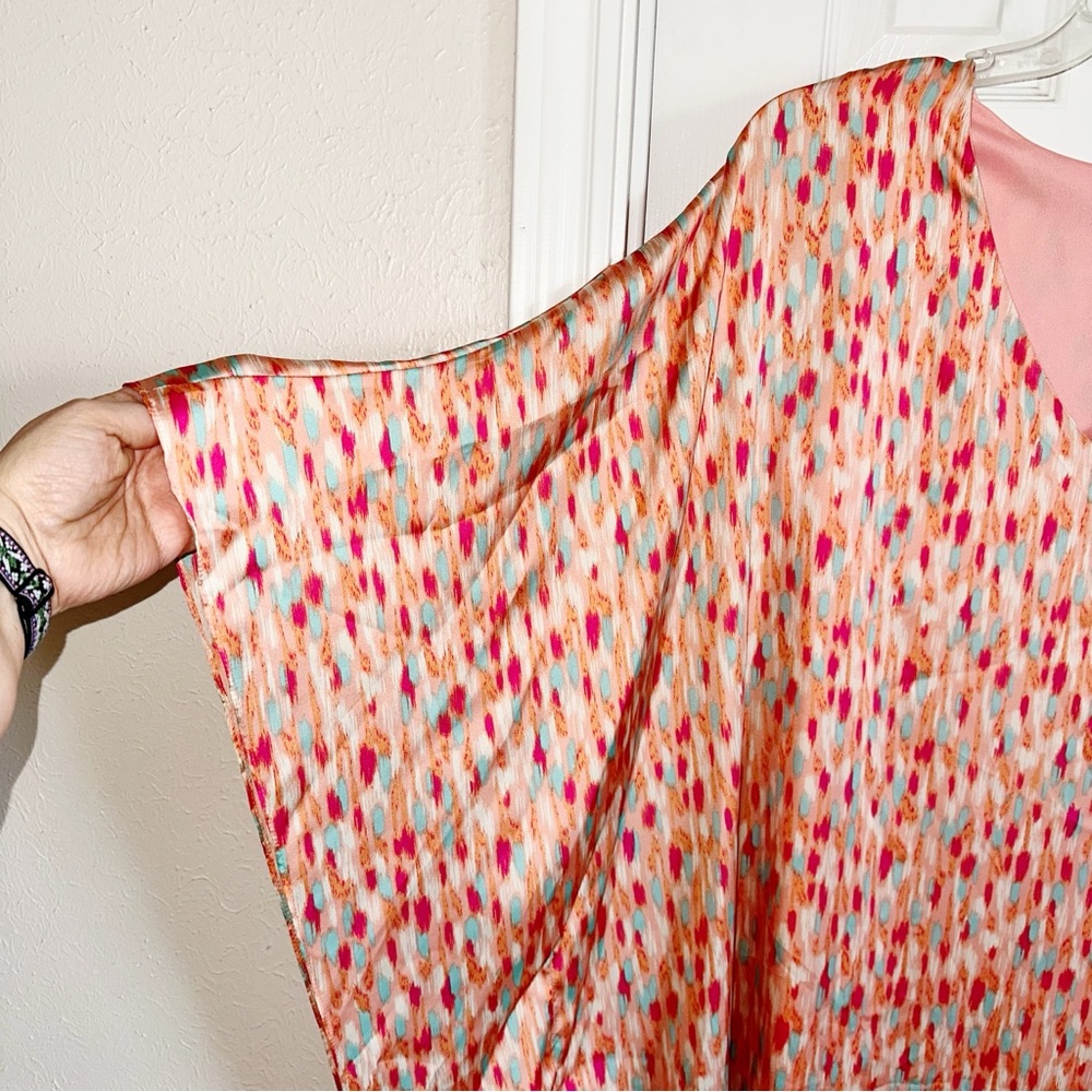 Adrienne Multicolor Celine Maxi Dress Caftan Artsy Cruise Vacation Sz M / L - Picture 5 of 5